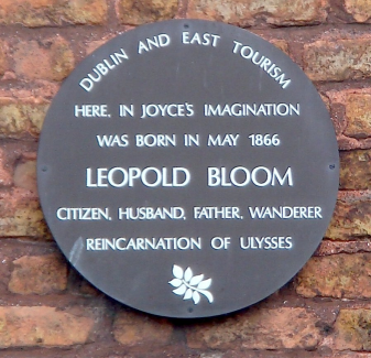 Birthplace plaque of Leopold Bloom