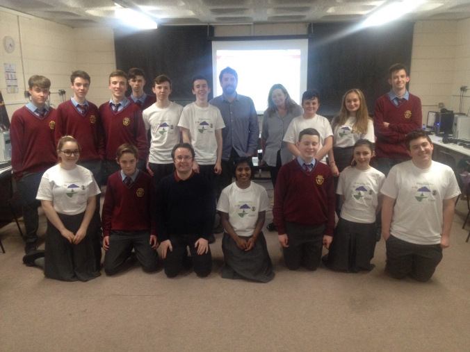 Mappers with Dermot McNally(front) and Fingal Councillors Brian McDonagh and Daire Ní Laoi (cente)