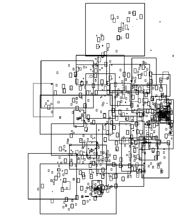 Nominatim returns a bounding box for a result. Here's what happens when you try to geocode all the primary schools: