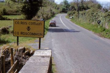 Road sign for county Roscommon