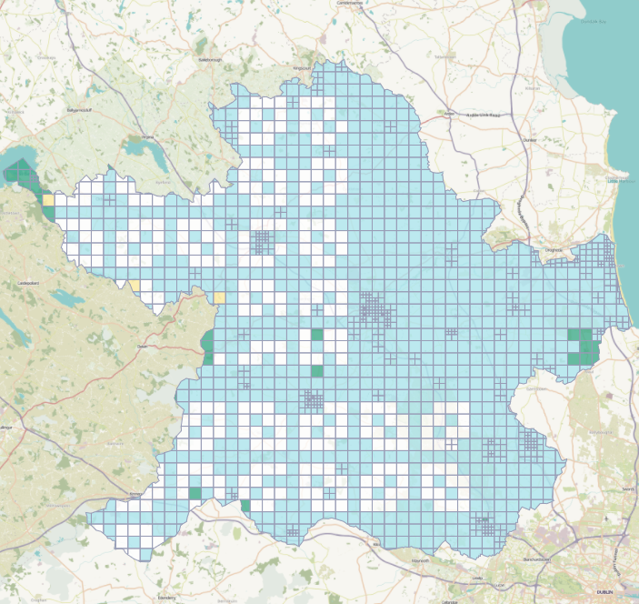 map of Co. Meath in the OSM task manager